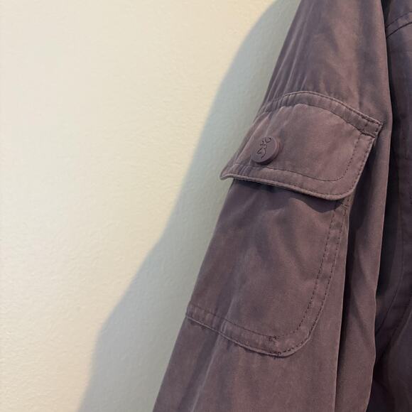 Browning Jacket Womens Small Purple For Her Fleece Lined Leather Collar Hunting - Picture 6 of 16